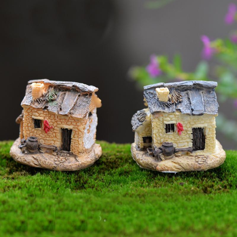 Resin Miniature House Set With Cartoon Architecture For Home Decor And Gift Ideas