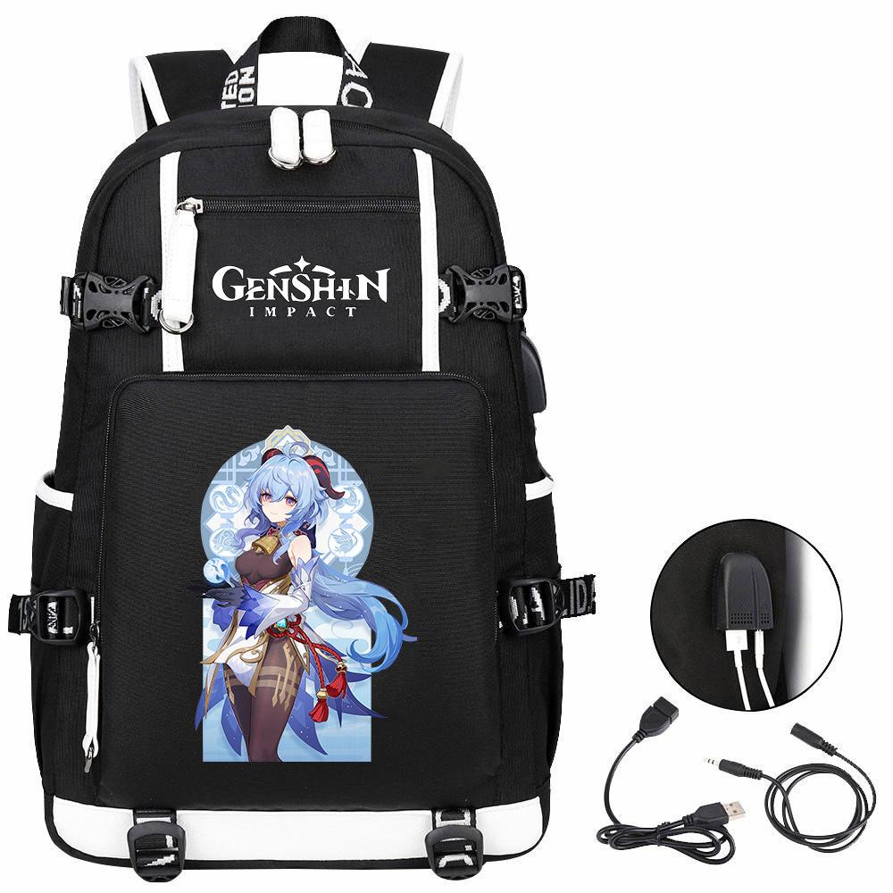 Рюкзак Genshin Original God, Печатный Рюкзак Большой Вместимости Дорожная Сумка Студенческая Компьютерная Школьная Сумка