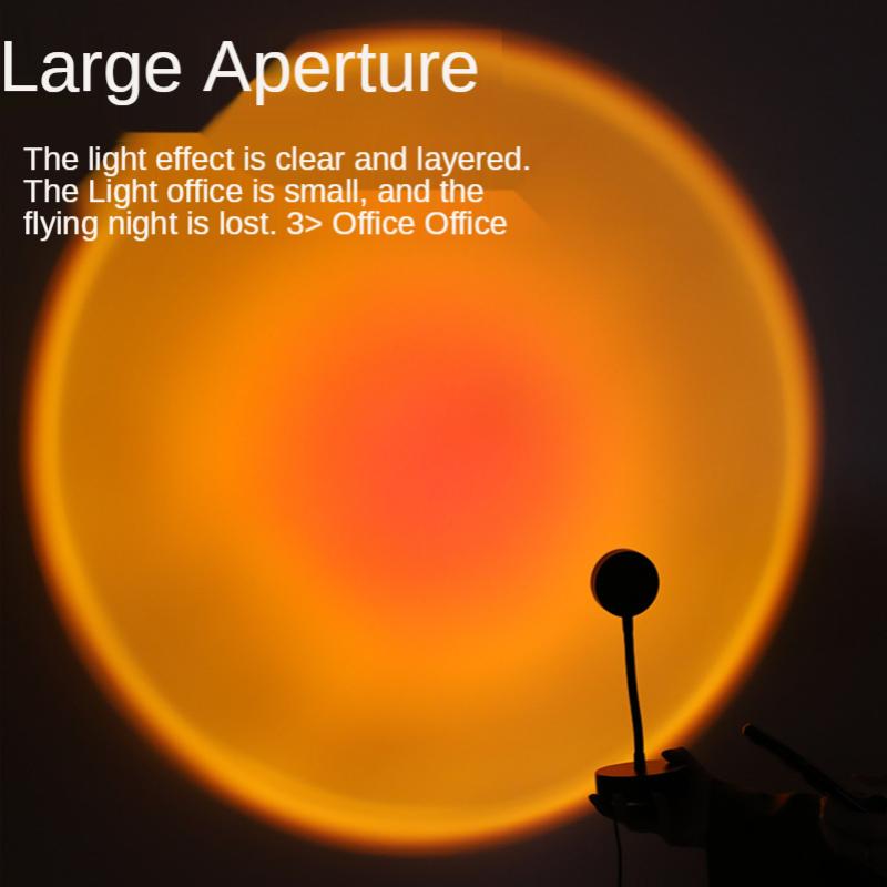 Свет заката RGB Проекционный свет Кафе Атмосфера Живая съемка Красота Видео Фоновое освещение Радужный светодиодный свет заката