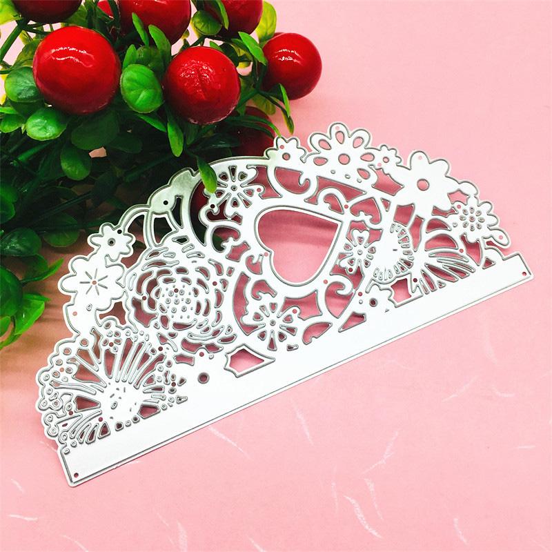 Кружевная карта любви, металлический трафарет, тиснение, вырубные штампы для Diy, скрапбукинг, бумажные штампы для тиснения карт, ремесленный декор