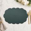 2 Pcs Leather Placemats with Embossment Design No-Slip Heat Resistant Table Mats