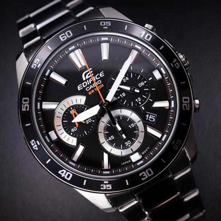 Casio Мужские часы EDIFICE Черные EFV-570D-1AVUEF