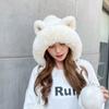 Cat's Ear Fur Beanie Hat Earflap Cap Skiing Hat Cute Thicken Hat  Winter