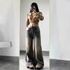 2025 Women's High-Waist Retro Straight Leg Jeans: Slimming, Loose-Fit, Wide-Leg Autumn Pants