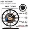 25cm Architectural Iron Wall Clock with Modern Roman Numeral Font