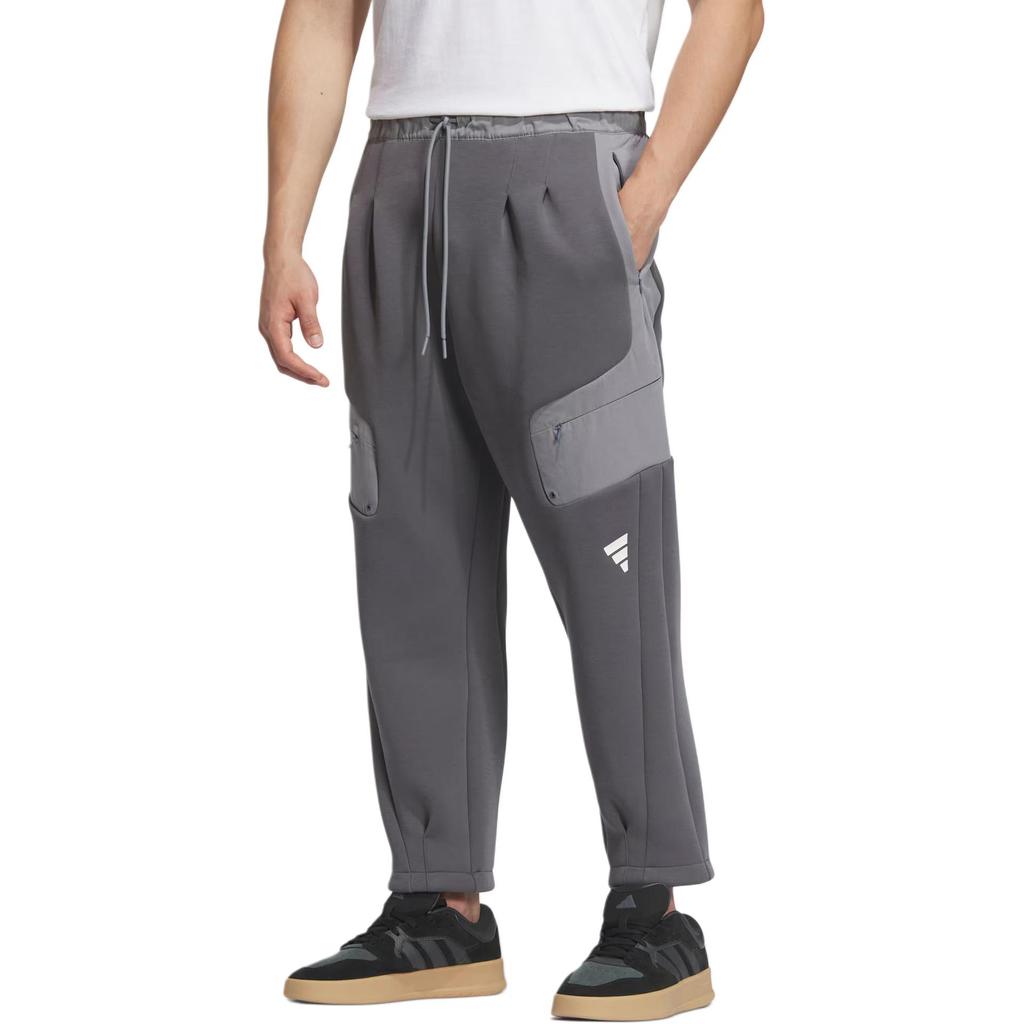 adidas FW24 FUSTL P KN PT3 ретро спортивные удобные универсальные повседневные брюки на шнуровке мужские брюки темно-серые серые JM6180