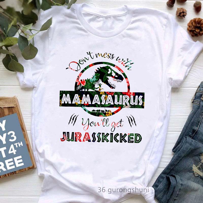 Watercolor Leopard Mamasaurus Graphic Print WomenS Tshirts Funny Jurassic Dinosaur TShirt FeUnisex MotherS Day Gift T Shirt