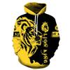 Fashion Men's Sweatshirt New Men's Lion Print Autumn and Winter Long Sleeve Hoodie Top