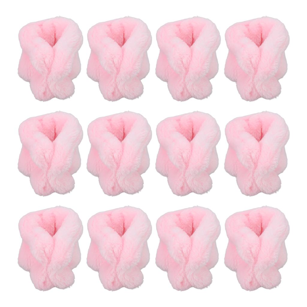 12pcs Heatless Coral Fleece Hair Rollers Hair Curlers DIY Curl Hair Styling Tools Pink