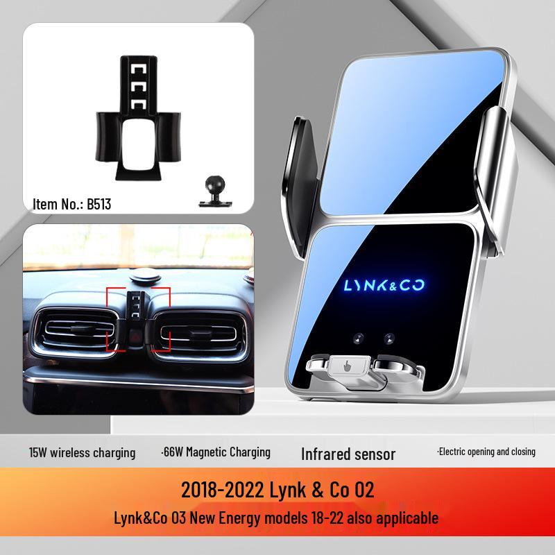 Автомобильный держатель для телефона Lynk & Co: Беспроводная зарядная подставка для моделей 02, 01, 03, 06, 09, 05