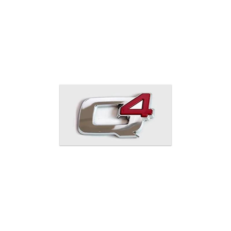 RZUD8 3D ABS Glossy silvery Black Q2 Q4 Ti Veloce Giulia Stelvio Letter Badge Trunk Emblem Car Stickers For Alfa Romeo Accessories