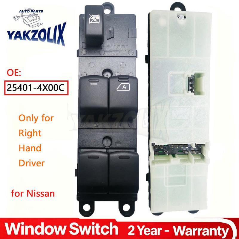25401-4X00C Right Hand Driver Power Window Master Switch For Nissan Qashqai J10 Navara D40 20004 2005 2006 2007 2008 2009-2016