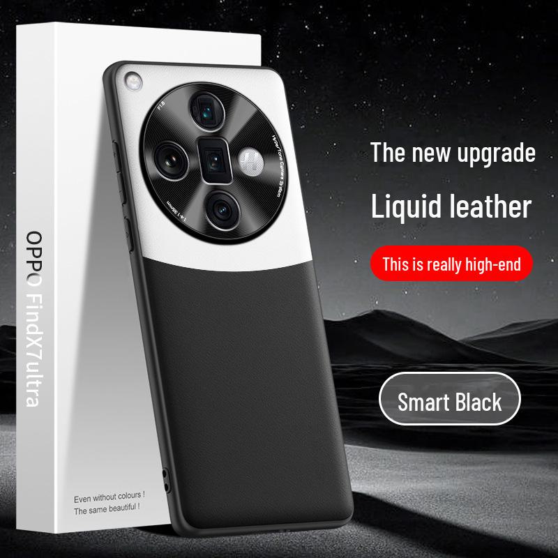 Защитный чехол из жидкой кожи для мобильного телефона Oppo Find X7 Ultra, защита от падения, поставляется как единое целое.