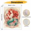 Disney Little Mermaid Art Painting Kit Home Wall Decor Handmade Gift for Princess Fans Anime Portrait Style DIY Canvas Room Decoration Set