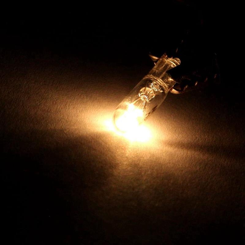 30Pcs T5 17 86 206 286 Halogen Bulb Car trument Panel Lamp Auto Wedge Dashboard Lamp 1.2W 12V Light Source Warm White