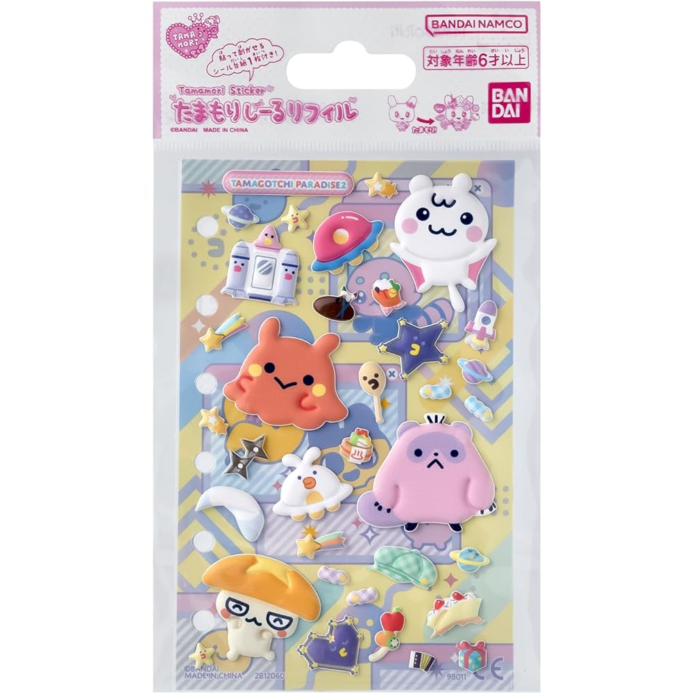 Bandai Tamagotchi Райский набор 2 Возраст 6+ Наклейки-заправки для Tamagotchi