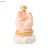 Buddha Hand Figurine Set,Cute Ceramic Hand Statue with Gourd/Bell,Zen Home Decor Ornament for Car,Desk,Altar