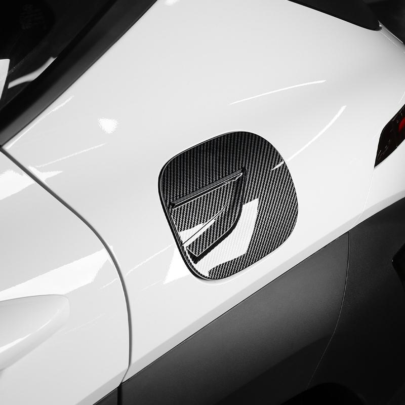 For Hyundai KONA 2024 2025 Carbon Fiber Style Car Fuel Tank Cap Cover Trim Car Accessories LHD/RHD