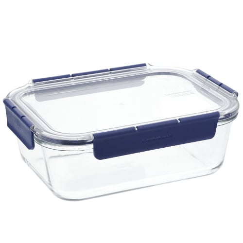 Bestco LBG455, 2.0L Rectangular Heat-Resistant Glass Storage Container with Lid, Lock & Lock, Top Class