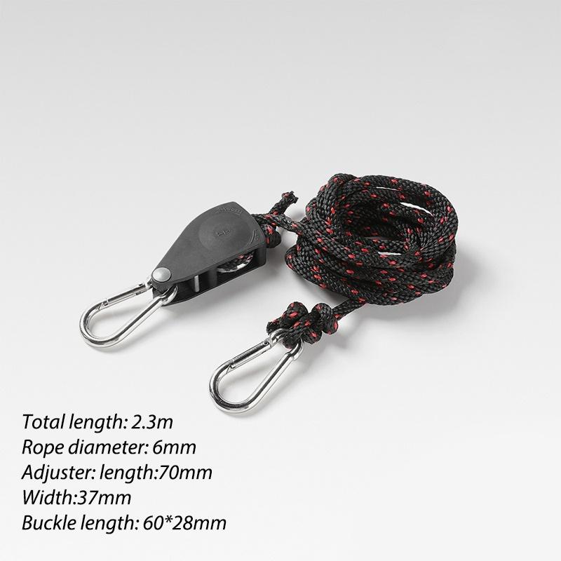 Camping Outdoor Tent Pulley Adjustment Rope Hanger for Lanyard Tents Adjustable Ropes Fixed Buckle Wind Rope Tool