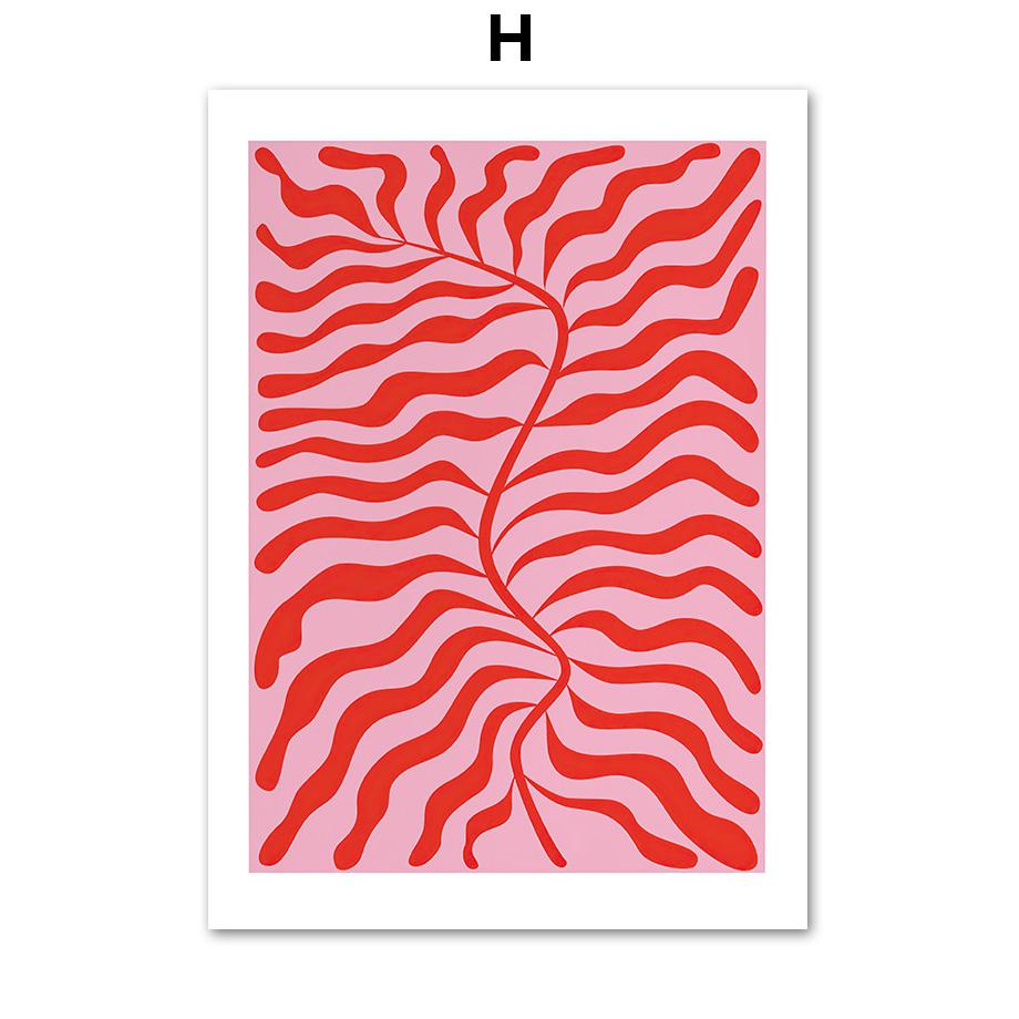 Абстрактная розовая карта музея Матисса, цветочный рынок, настенная живопись на холсте, скандинавские постеры и принты, декоративные фрески для гостиной