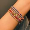 1Pc Bohemian Handmade Women Bracelet Vintage Ethnic Colorful Beads Elastic Bracelet Jewelry Gift