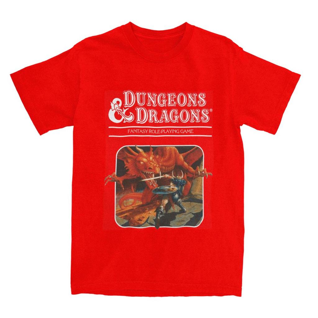 Мужские футболки Dungeons & Dragons Базовый набор artwork Чистый хлопок Верхние футболки Летние Забавные С коротким рукавом Круглый вырез Хиппи Принт Большой размер
