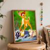 Disney Бэмби DIY Картина маслом Набор для рисования Арт-рисование Декор для стен дома Подарок ручной работы для фанатов мультфильмов Настенное искусство для комнаты Холст Поделка Рисование