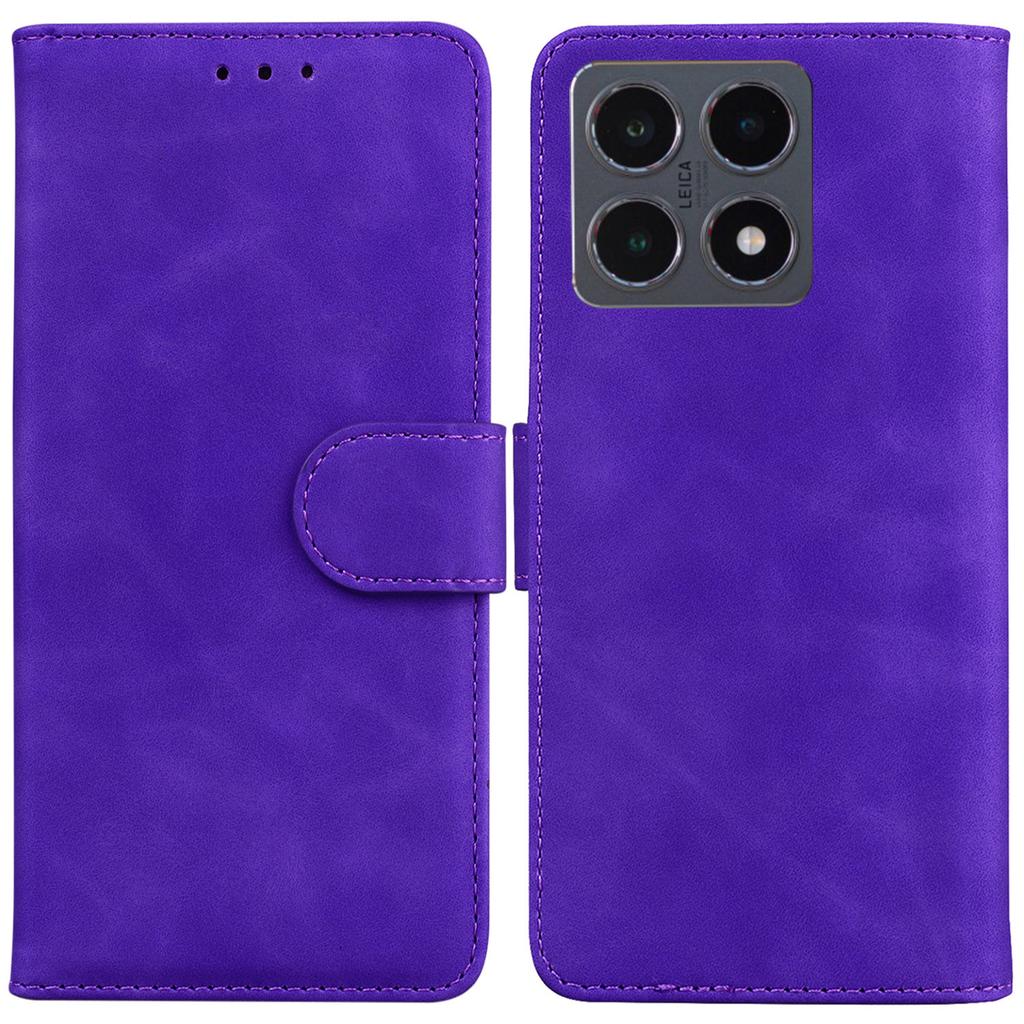 For Xiaomi 15T Case Solid Color Leather Wallet Phone Cover