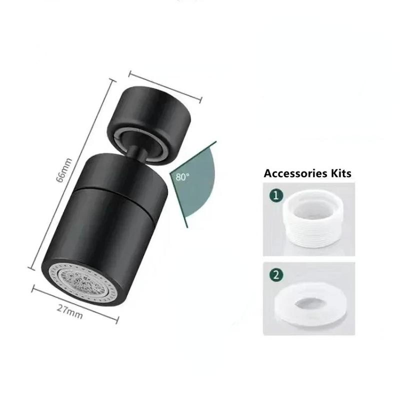 Новый 2-режимный кухонный смеситель с распылительной головкой, фильтр, регулируемый на 360 ° поворотный кран с обратной стороны, барботер, аэратор для смесителя для кухонной раковины