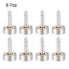 4PCS/8PCS Universal Mirror Screw Set Glass Furniture Non-Slip Fixed Practical Decorative Cap Stainless Steel Home Decor Drilling