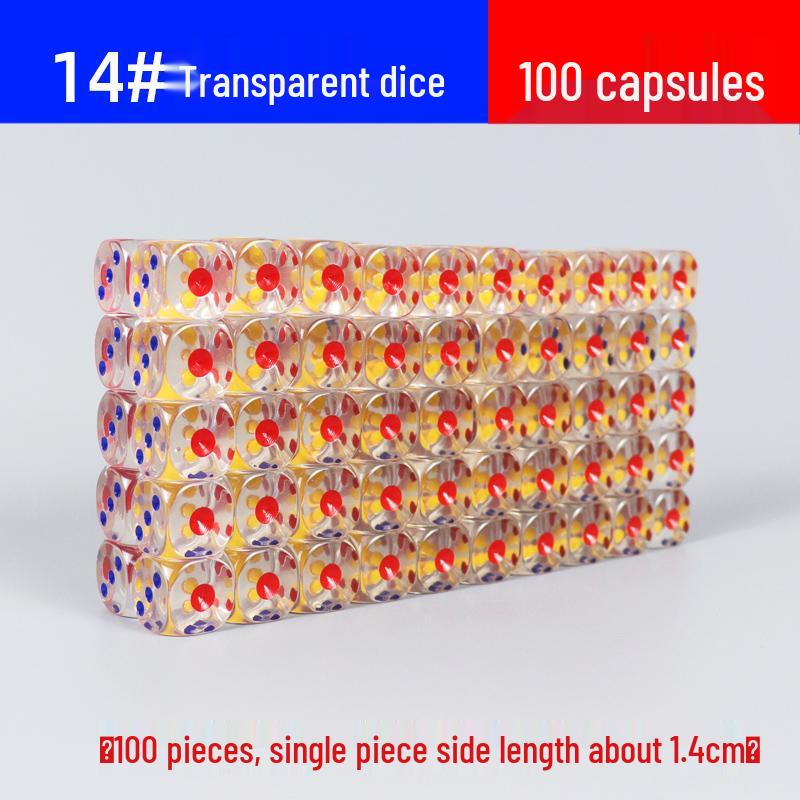 30-мм Большие Прозрачные Хрустальные Кубики с Цветными Точками для KTV, Бара или Маджонга