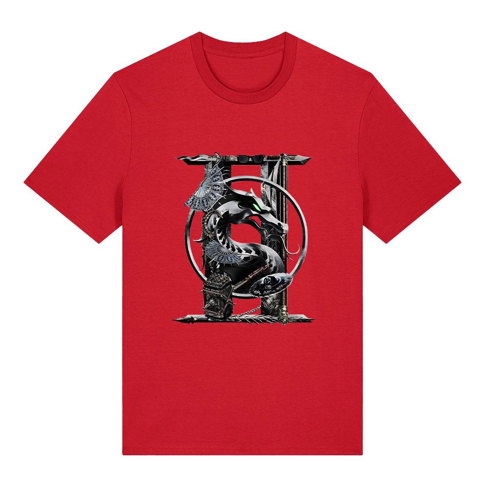 Mortal Kombat II T-shrits Vintage Graphic Print T Shirt Women Men Aesthetic Street Style Short Sleeve Tee Pure Cotton O-neck Tee