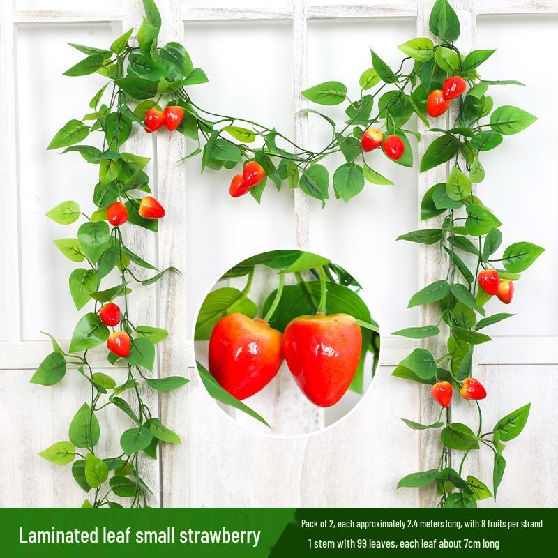 Artificial Grape Leaves and Flower Vine Ceiling Decoration