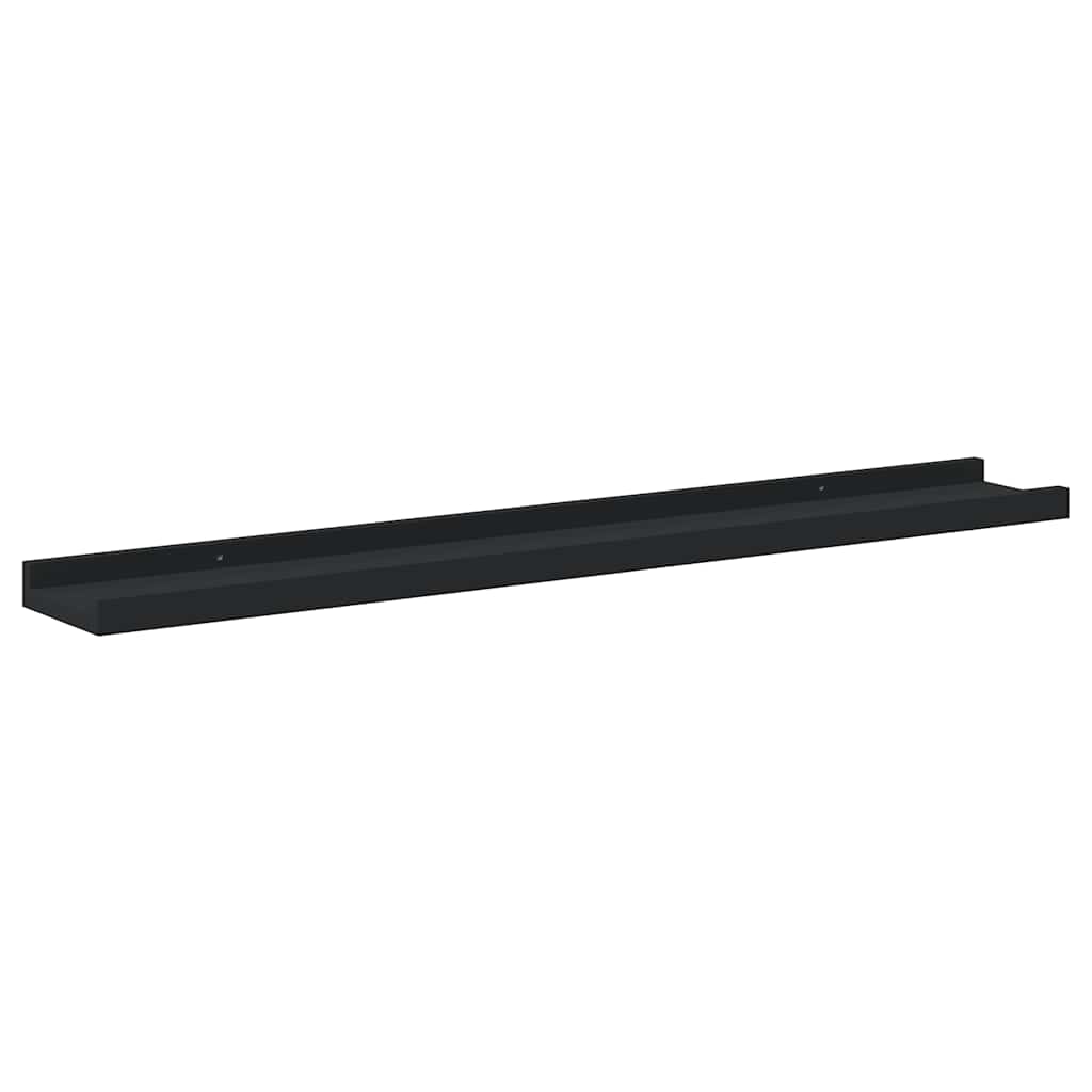 Picture Ledges 2 pcs Black 80 x 9 x 3 cm MDF