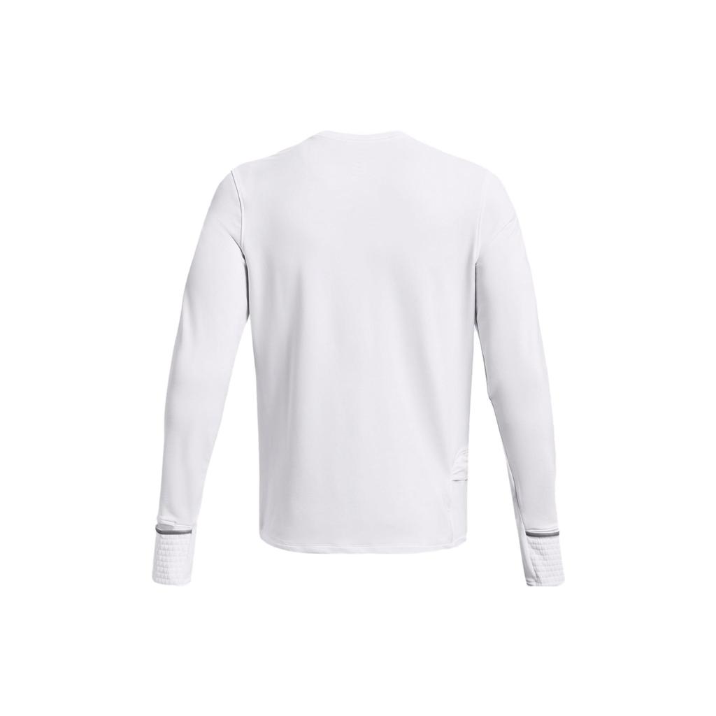 Under Armour Qualifier Fleece Warm Crew Neck Long Sleeve T-Shirt Men Tops White 1379304-100