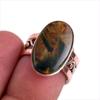 Natural Pietersite Gemstone Two Tone 925 Sterling Silver Jewelry Ring S.6.5 m4J81
