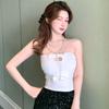 Women's Strapless Hollow Out Bowknot Camisole: Slim Fit, Sexy Bandage Crop Top for Spring/Summer