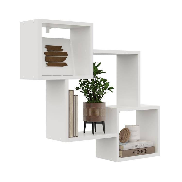 Wall Hanging Shelf, Bookcase - No. 5 white