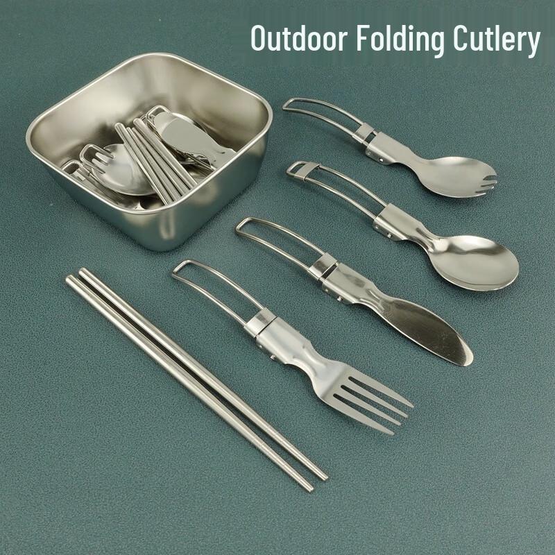 Outdoor Portable Electric Cooler with Tableware Set