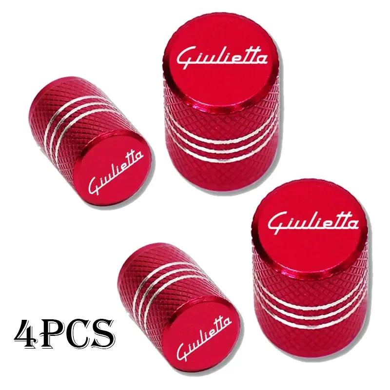 4pcs For Alfa Romeo Giulietta Accessories Car Wheel Tire Valve Caps Tyre Stem Covers Airdust Waterproof rfv233