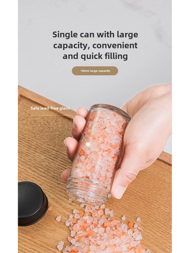 Rotating Glass Spice Rack Set with Spice Jars