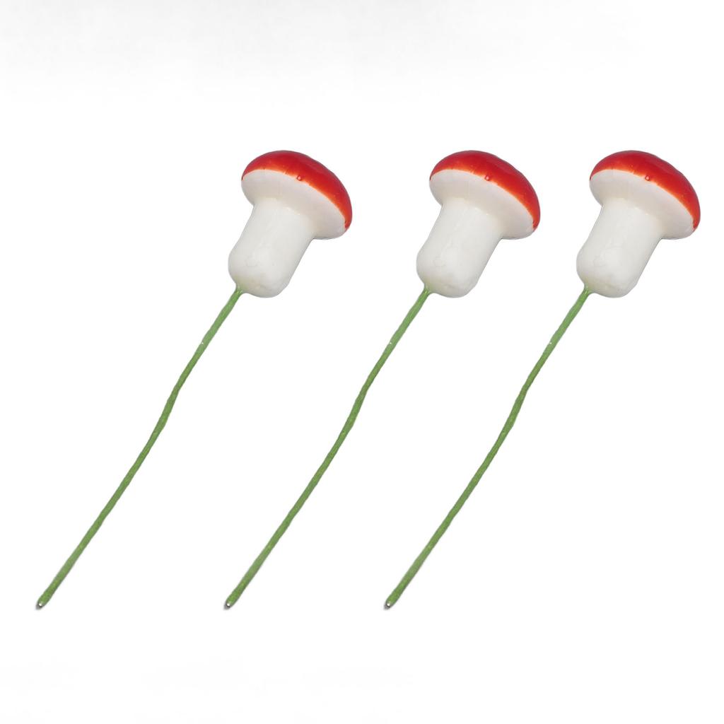 40PCS Mushroom Miniature Decoration Plastic Mushroom Pot Micro Landscape Decoration