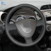 Оплетка на руле для Honda City 2002-2008 Civic 2002-2005 Fit Jazz 2001-2005 Автомобильный кожаный чехол на руль черного цвета