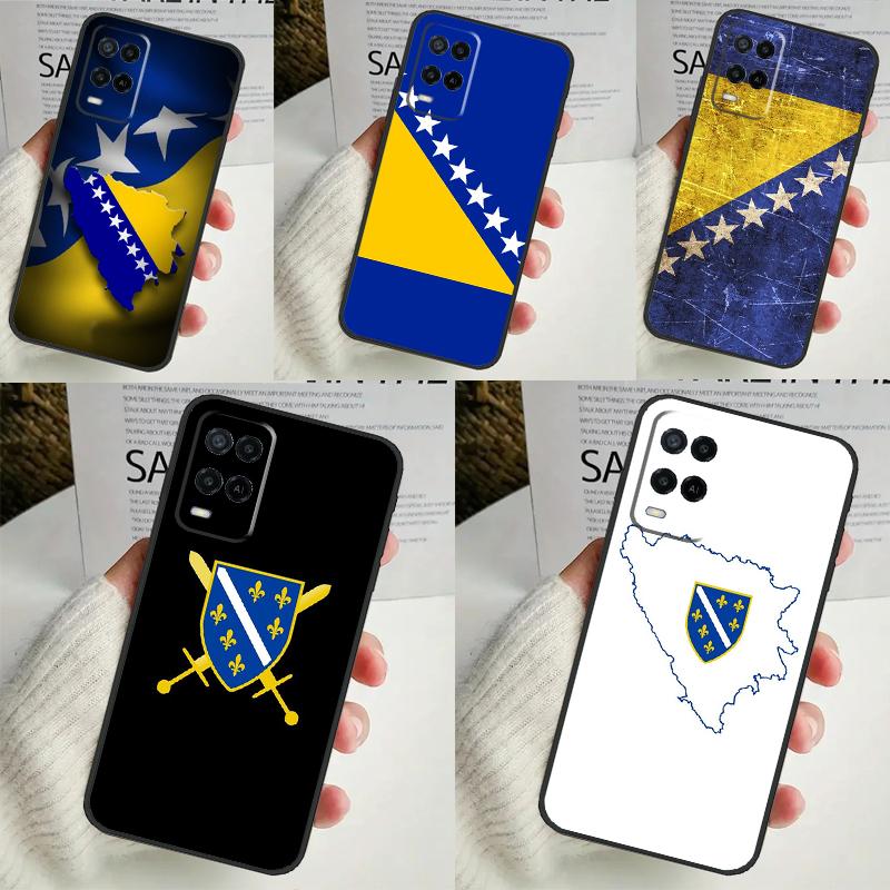 Чехол с флагом Боснии для OPPO A58 A78 A98 A15 A16 A17 A76 A96 A77 A52 A72 A5 A9 A79 A94 A74 A57S A53S A54S