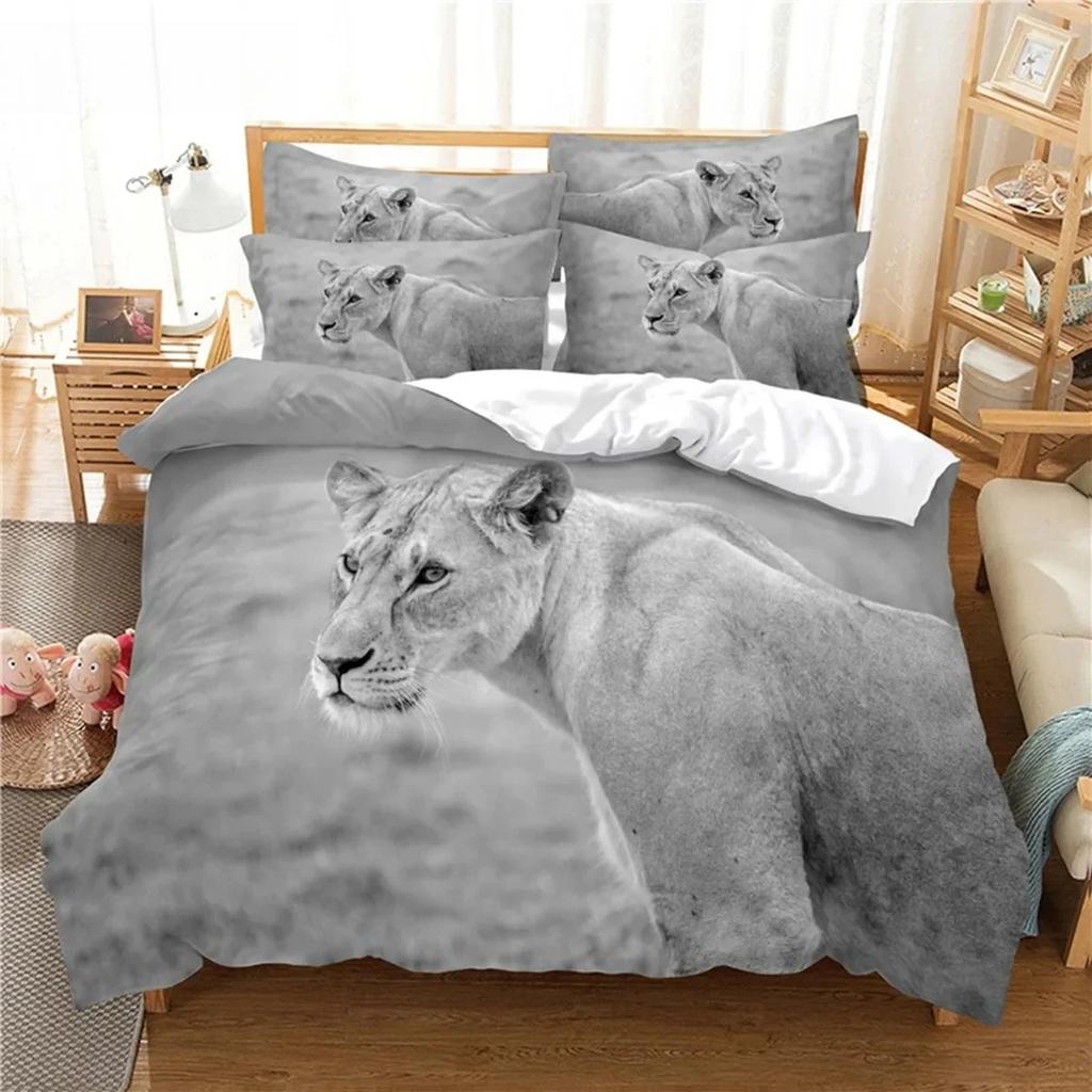 Lion Bedding Set Duvet Cover Set 3d Bedding Digital Printing Bed Linen Queen Size Bedding Set Fashion Design