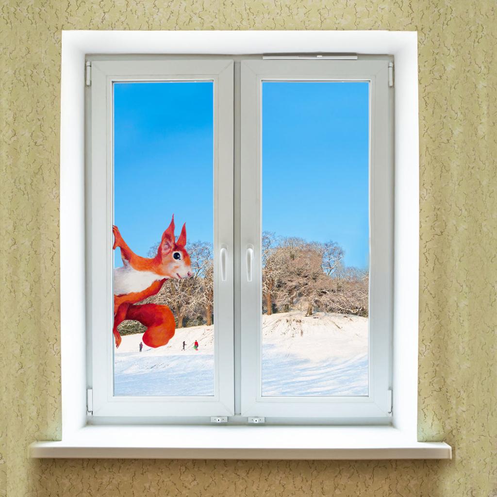 1/3/5PCS  Peeping Squirrel Wall Decal,  Stickers For Walls And Windows