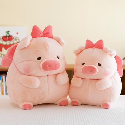 Новая милая свинка Лулу с бантом, плюшевая игрушка, кукла-свинка, пухлая кукла, подарок на день рождения