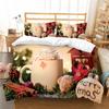 Christmas Deluxe Home Bedding Set Quilt Cover Pillowcase Bedroom Bedding Set Duvet Cover Full Size Bedspread