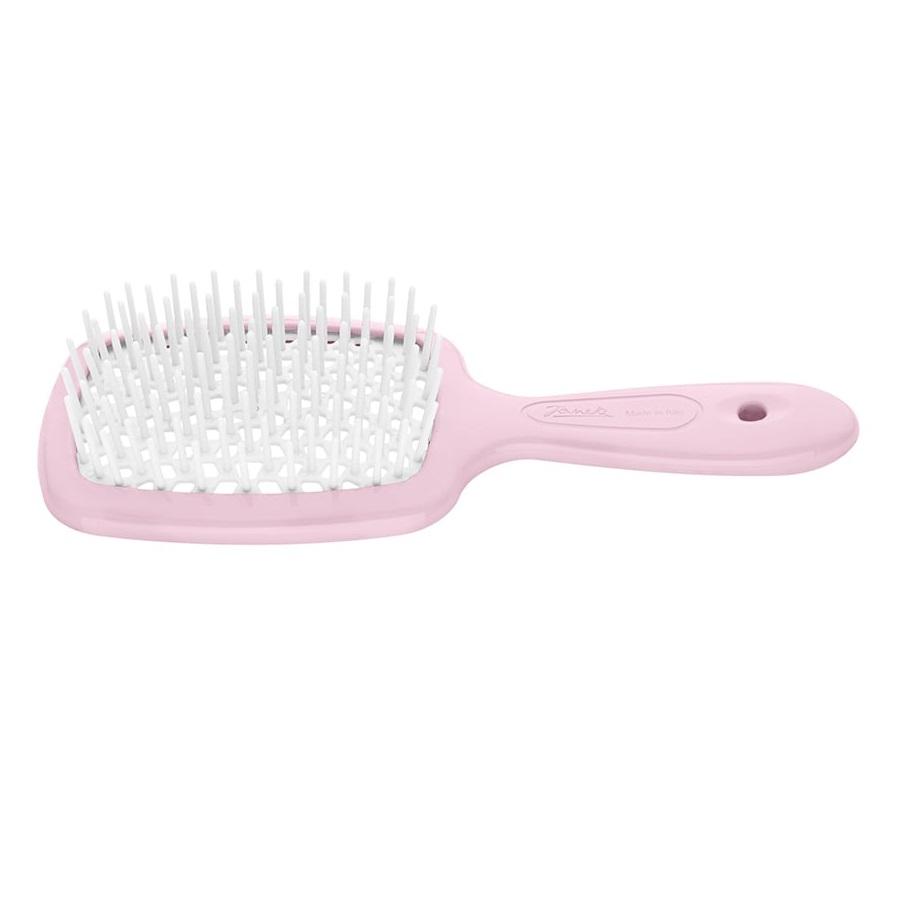 Janeke Compact Superbrush in Soft Pink - Lightweight Detangling Hairbrush
